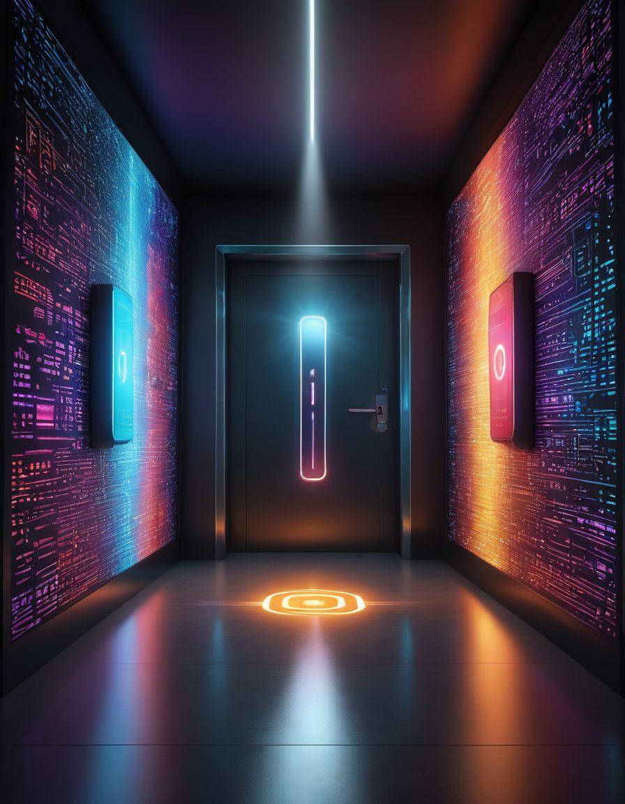 A dynamic visual featuring a glowing key symbolizing instant access, surrounded by an array of vibrant membership cards and digital devices, all radiating energy and excitement. In the background, a digital lock is being opened, symbolizing accelerated solutions. The scene should exude a sense of speed and efficiency, with futuristic elements highlighting innovation. super-realistic. vibrant colors. 3D.